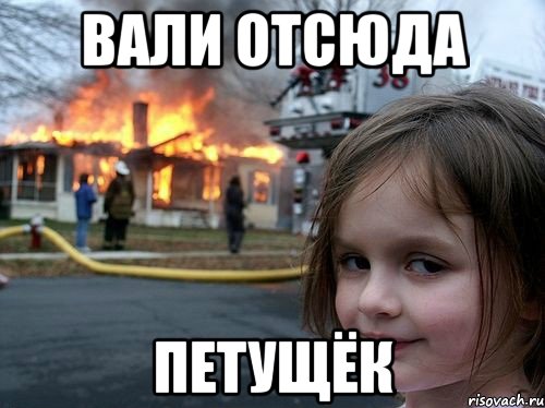 вали отсюда петущёк, Мем Поджигательница