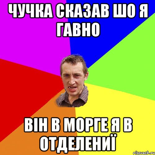 Чучка сказав шо я гавно Він в морге я в отделениї, Мем Чоткий паца