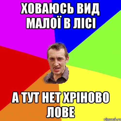 ХОВАЮСЬ ВИД МАЛOЇ В ЛІСІ А ТУТ НЕТ ХРІНОВО ЛОВЕ, Мем Чоткий паца