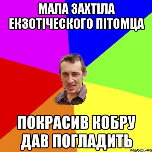 МАЛА ЗАХТІЛА ЕКЗОТІЧЕСКОГО ПІТОМЦА ПОКРАСИВ КОБРУ ДАВ ПОГЛАДИТЬ, Мем Чоткий паца