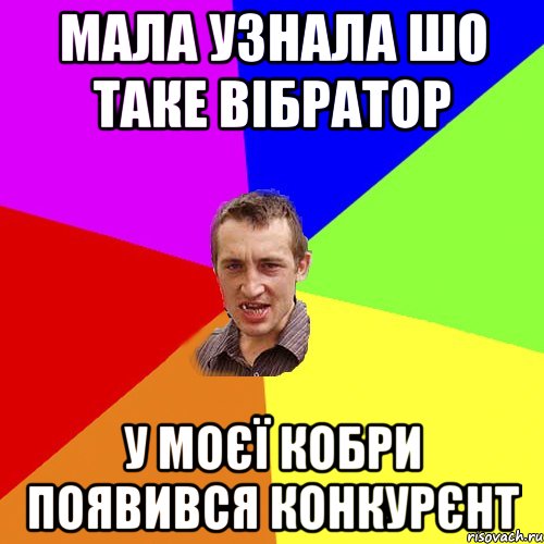 мала узнала шо таке вiбратор у моЄї кобри появився конкурЄнт, Мем Чоткий паца