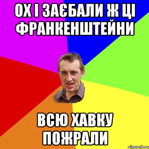 Ох і заєбали ж ці Франкенштейни всю хавку пожрали, Мем Чоткий паца