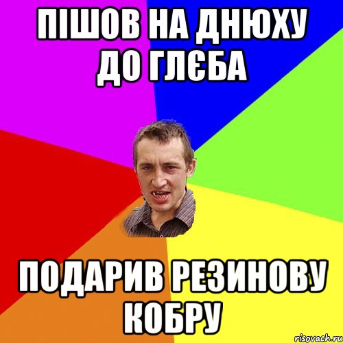 Пішов на днюху до Глєба подарив резинову кобру, Мем Чоткий паца