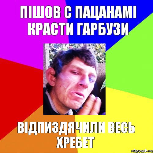 пішов с пацанамі красти гарбузи відпиздячили весь хребет, Комикс Папин бродяга мамин симпатяга