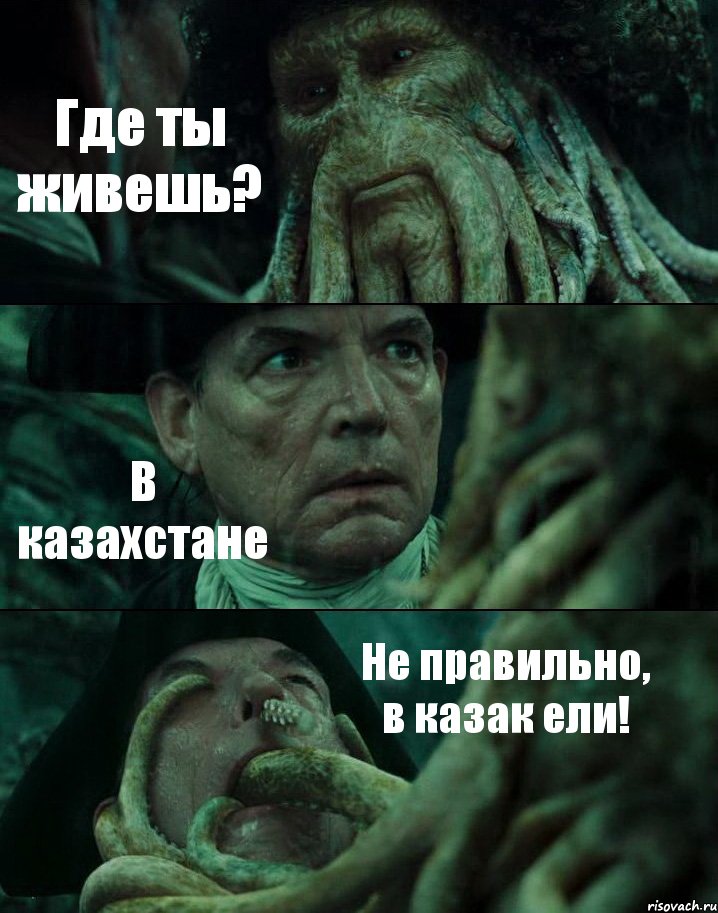 Где ты живешь? В казахстане Не правильно, в казак ели!, Комикс Пираты Карибского моря