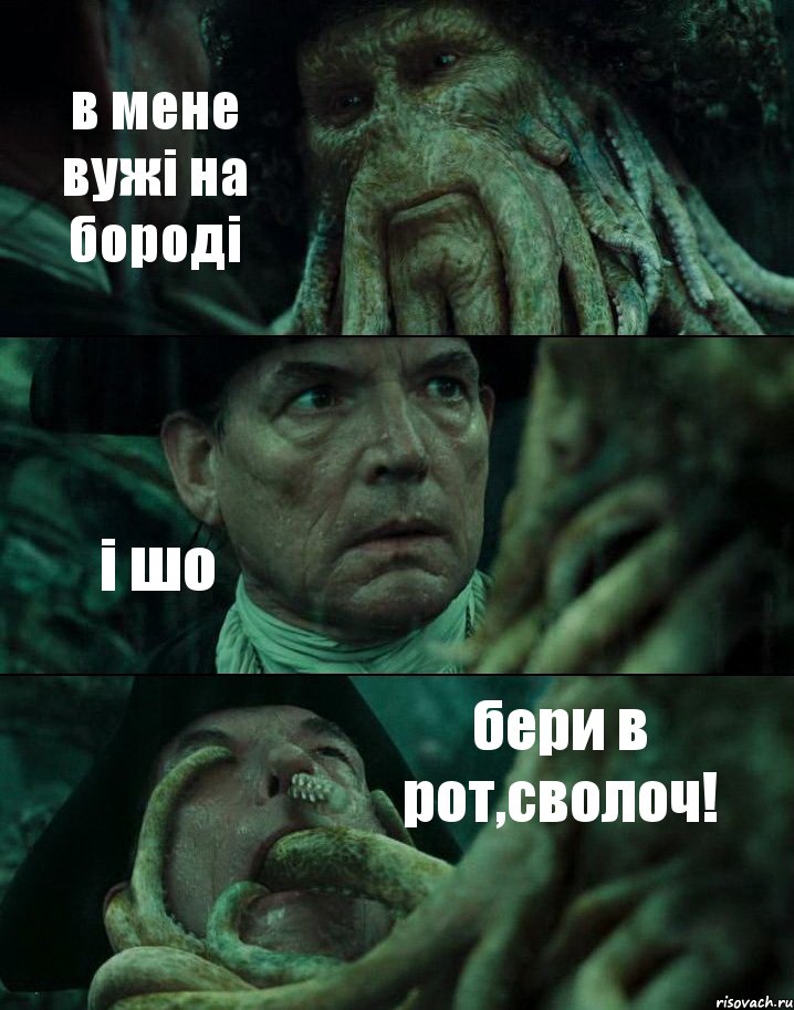 в мене вужі на бороді і шо бери в рот,сволоч!, Комикс Пираты Карибского моря