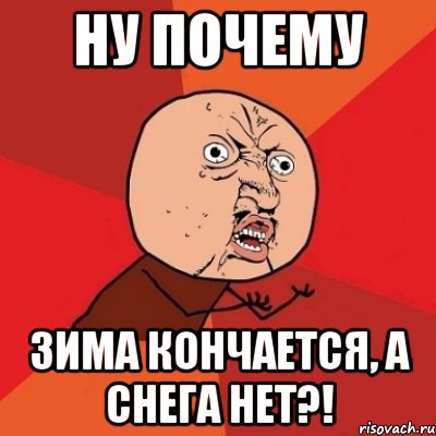 Ну почему Зима кончается, а снега нет?!, Мем Почему