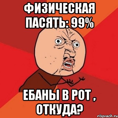 Физическая пасять: 99% ебаны в рот , откуда?, Мем Почему