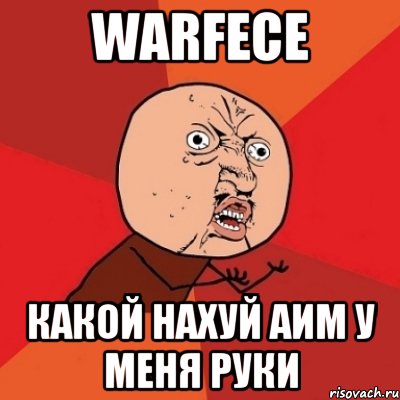 Warfece Какой нахуй аим у меня руки, Мем Почему