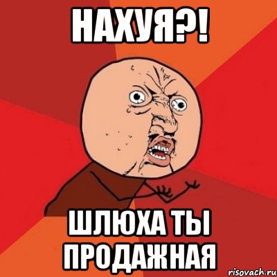 Нахуя?! Шлюха ты продажная, Мем Почему