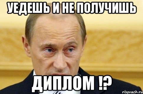 уедешь и не получишь диплом !?, Мем путин