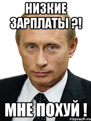 низкие зарплаты ?! мне похуй !, Мем Путин