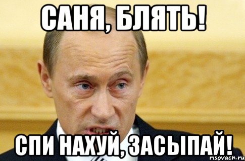 САНЯ, БЛЯТЬ! СПИ НАХУЙ, ЗАСЫПАЙ!, Мем путин