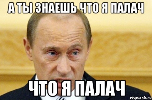 А ты знаешь что я палач что я палач, Мем путин