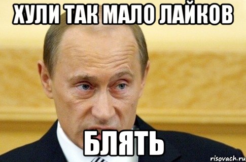 ХУЛИ ТАК МАЛО ЛАЙКОВ БЛЯТЬ, Мем путин