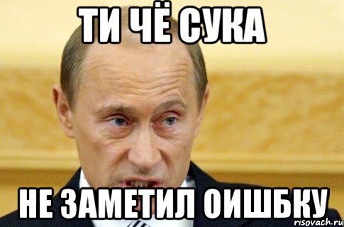 Ти чё сука Не заметил оишбку, Мем путин