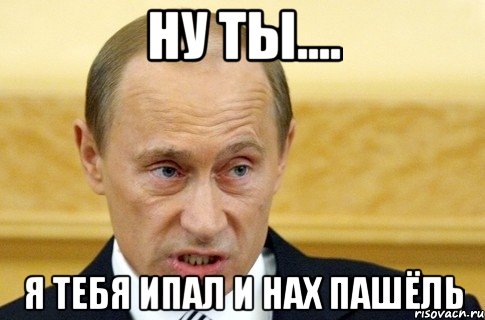 ну ты.... я тебя ипал и нах пашёль, Мем путин