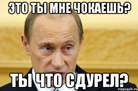 Это ты мне чокаешь? Ты что сдурел?, Мем путин