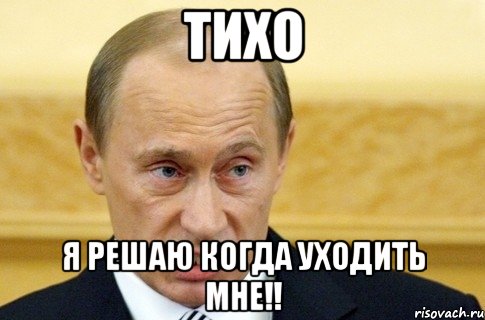 Тихо Я решаю когда уходить мне!!, Мем путин