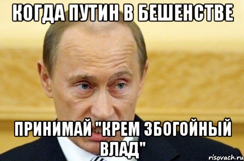Когда Путин в бешенстве ПРИНИМАЙ "Крем збогойный Влад", Мем путин