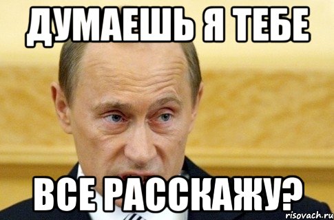 Думаешь я тебе все расскажу?, Мем путин