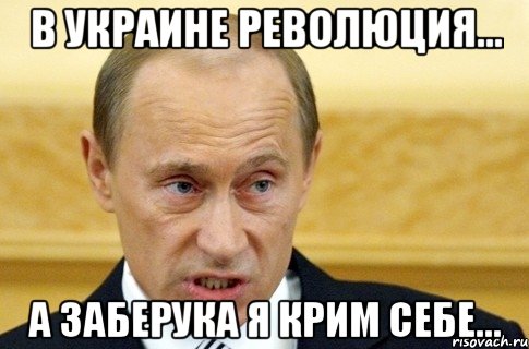 В Украине революция... А заберука я крим себе..., Мем путин