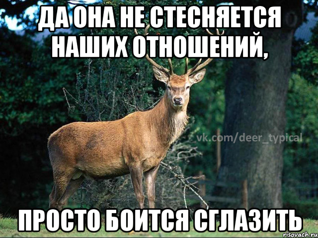 Да она не стесняется наших отношений, Просто боится сглазить