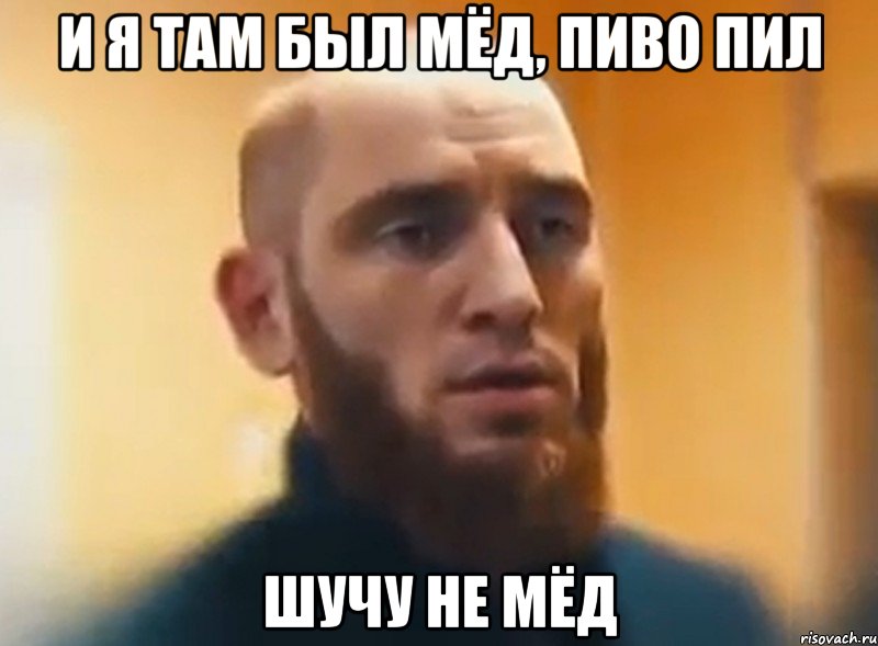 И Я ТАМ БЫЛ МЁД, ПИВО ПИЛ ШУЧУ НЕ МЁД, Мем Шучу