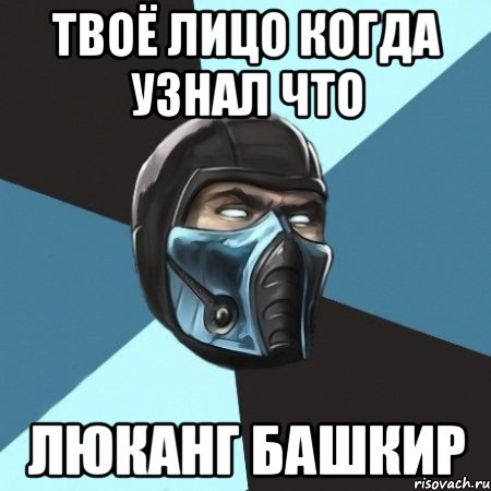 твоё лицо когда узнал что люканг башкир, Мем Саб-Зиро