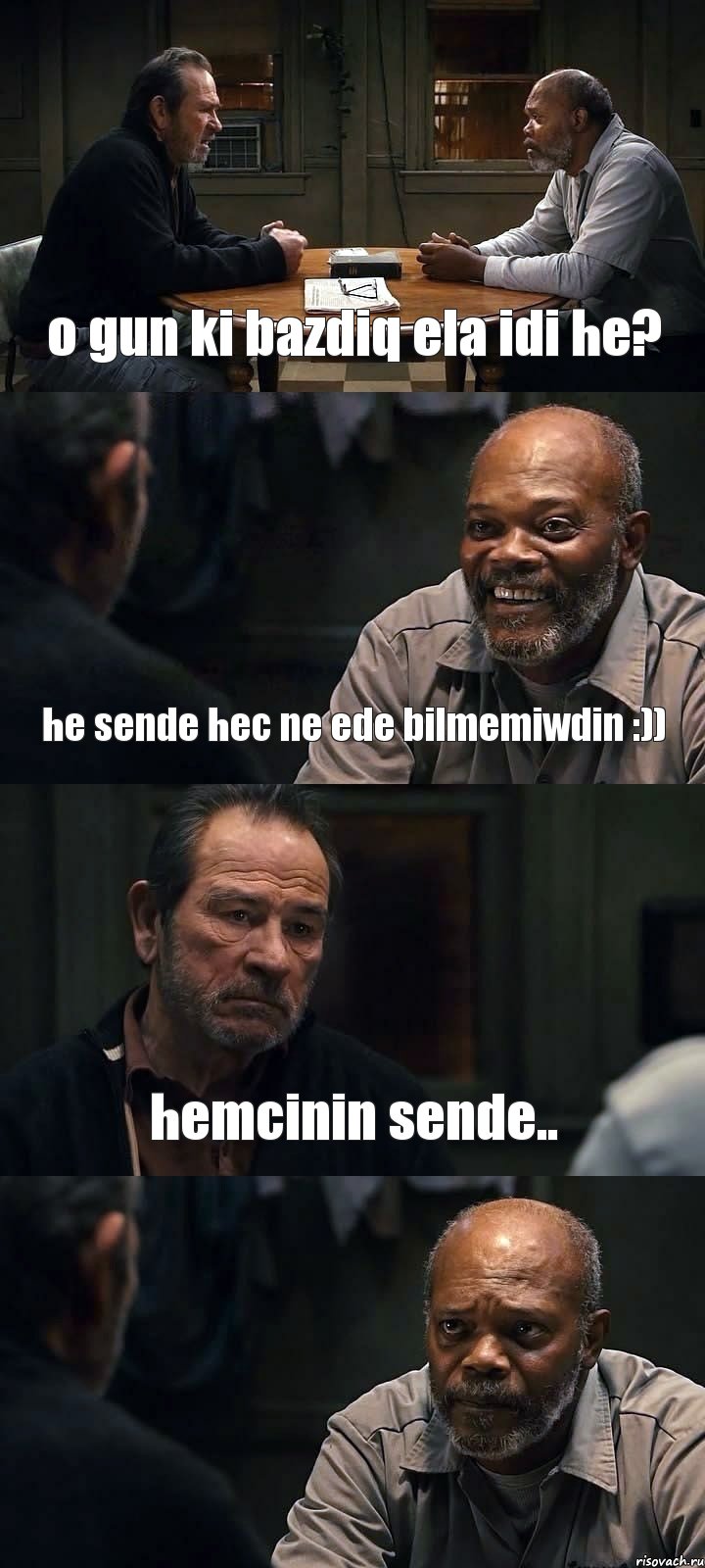 o gun ki bazdiq ela idi he? he sende hec ne ede bilmemiwdin :)) hemcinin sende.. , Комикс The Sunset Limited