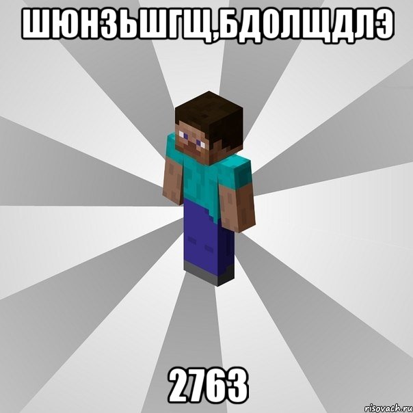 шюнзьШГЩ,БДолЩдлэ 2763, Мем Типичный игрок Minecraft