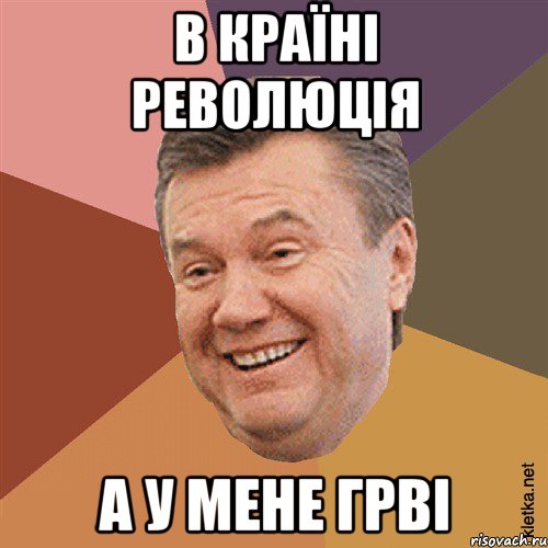 в країні революція а у мене ГРВІ, Мем Типовий Яник