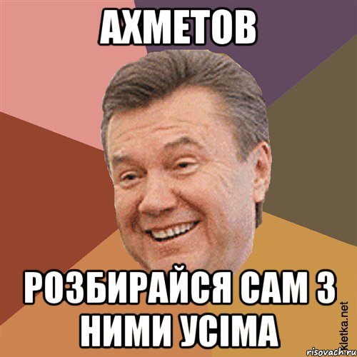 Ахметов розбирайся сам з ними усіма, Мем Типовий Яник