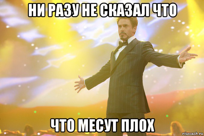 ни разу не сказал что что месут плох, Мем Тони Старк (Роберт Дауни младший)