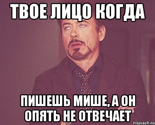 Твое лицо когда Пишешь Мише, а он опять не отвечает, Мем твое выражение лица