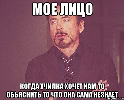 Мое лицо когда училка хочет нам то обьяснить то что она сама незнает, Мем твое выражение лица