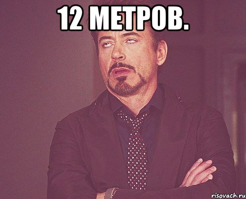 12 метров. , Мем твое выражение лица