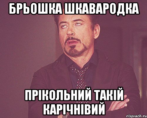 брьошка шкавародка прікольний такій карічнівий, Мем твое выражение лица