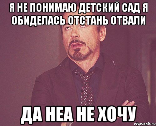 Я не понимаю Детский сад Я обиделась Отстань Отвали Да Неа Не хочу, Мем твое выражение лица