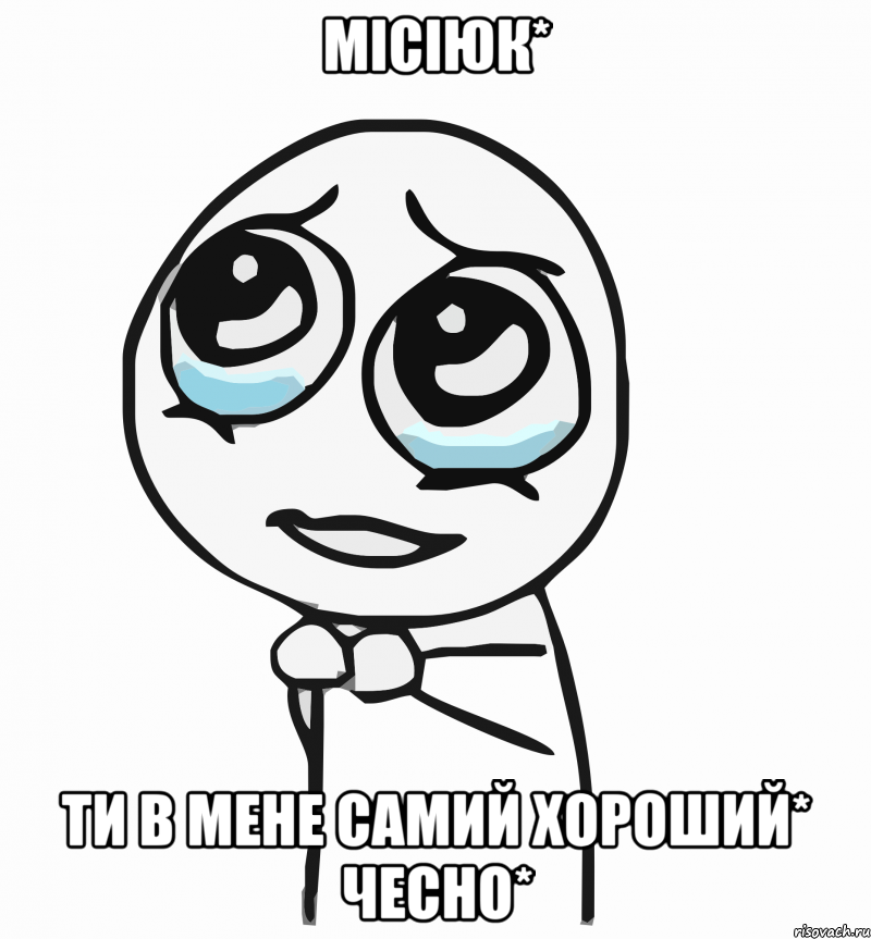 Місіюк* Ти в мене самий хороший* чесно*, Мем  ну пожалуйста (please)