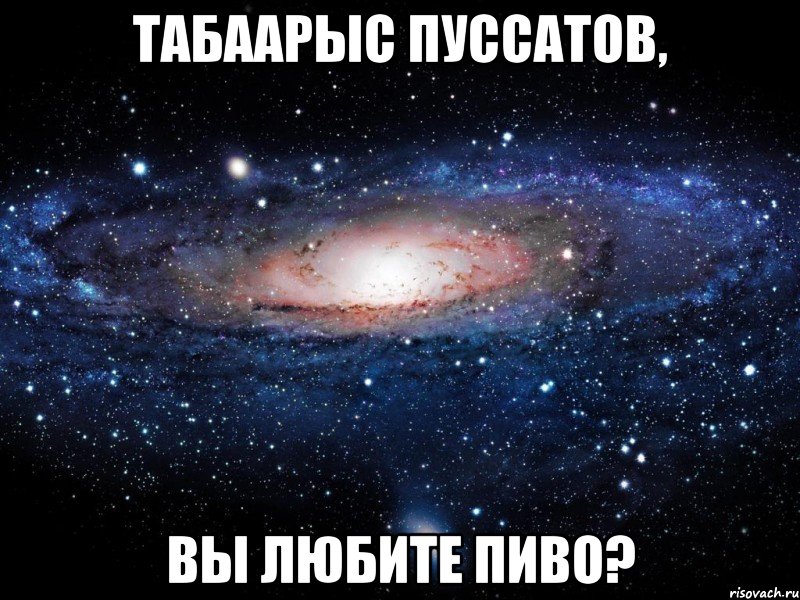 Табаарыс Пуссатов, Вы любите пиво?, Мем Вселенная