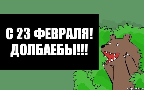 с 23 февраля! долбаебы!!!