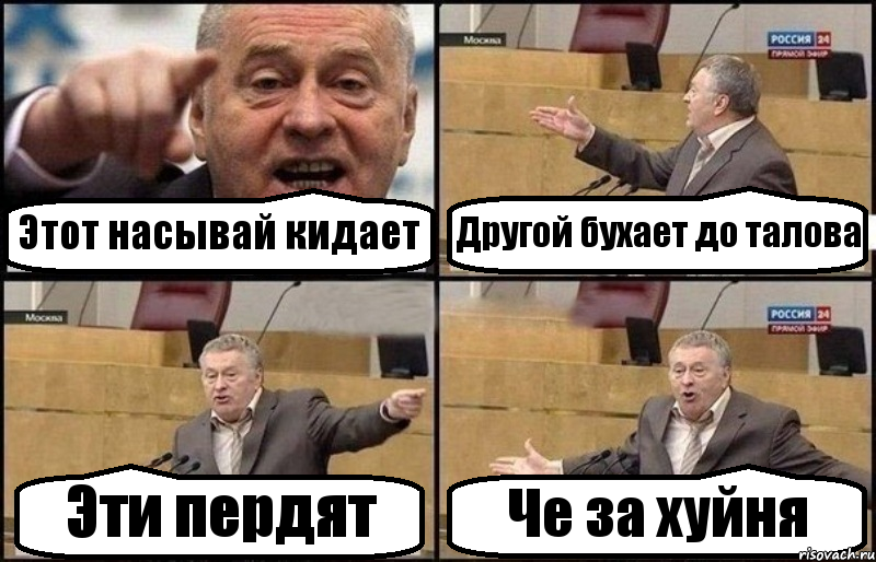 Этот насывай кидает Другой бухает до талова Эти пердят Че за хуйня, Комикс Жириновский