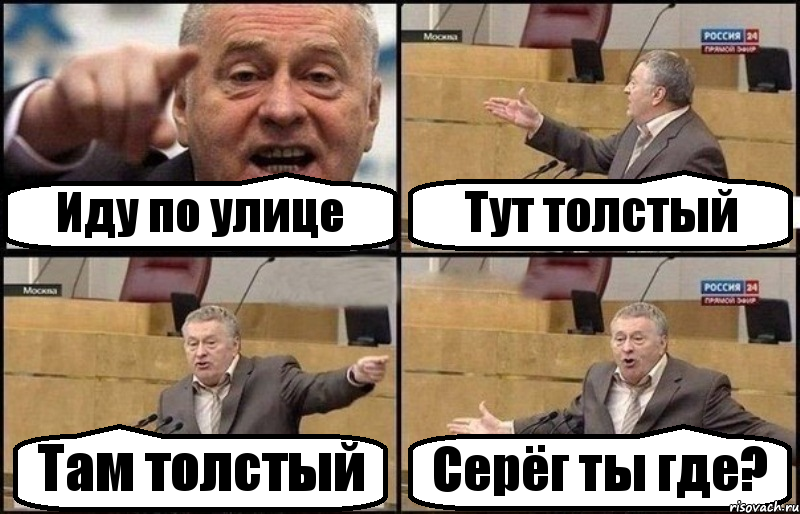 Иду по улице Тут толстый Там толстый Серёг ты где?, Комикс Жириновский