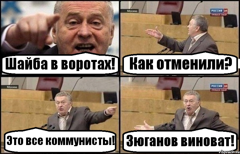 Шайба в воротах! Как отменили? Это все коммунисты! Зюганов виноват!, Комикс Жириновский