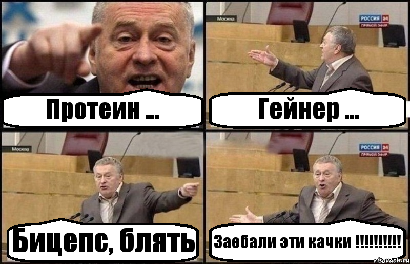 Протеин ... Гейнер ... Бицепс, блять Заебали эти качки !!!!!!!!!!, Комикс Жириновский