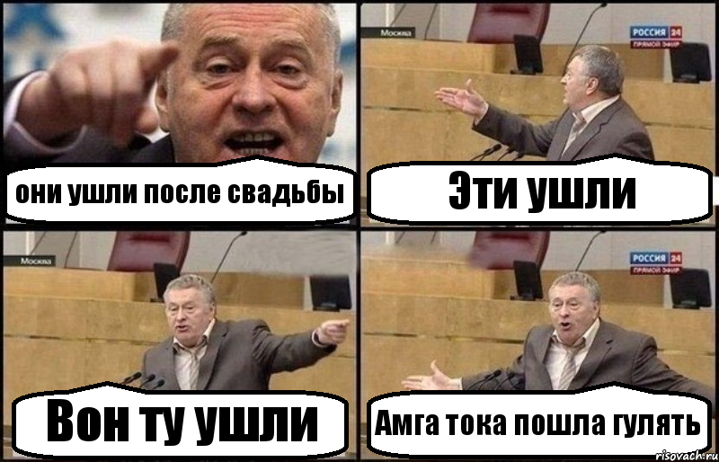 они ушли после свадьбы Эти ушли Вон ту ушли Амга тока пошла гулять, Комикс Жириновский