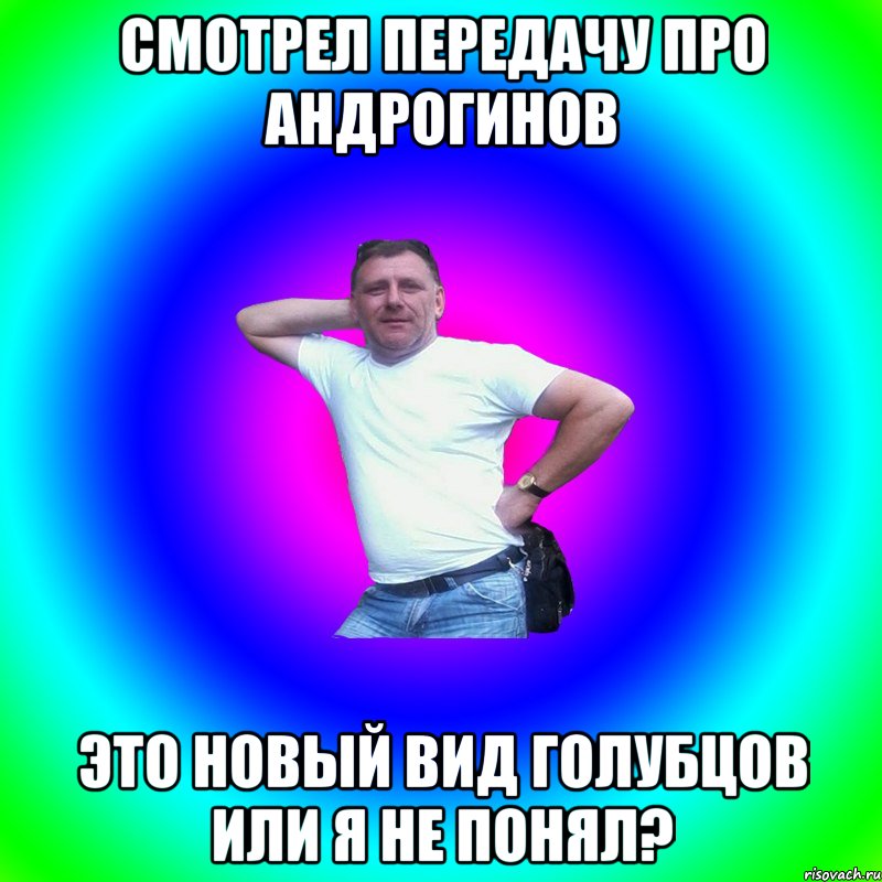 Смотрел передачу про андрогинов Это новый вид голубцов или я не понял?, Мем Типичный Батя