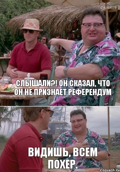 Слышали?! Он сказал, что он не признает референдум Видишь, всем похер., Комикс   всем плевать