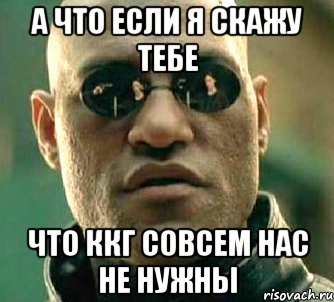 А что если я скажу тебе Что ККГ совсем нас не нужны, Мем  а что если я скажу тебе